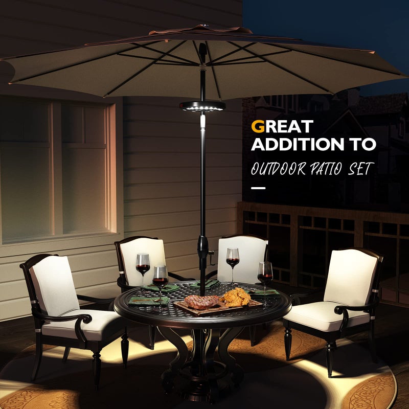 Eletorot Patio Umbrella Lights-Rechargeable Outdoor Lights for Patio Decor, Patio Table Lights Pole Light 28 LED 3 Lighting Modes, Patio Lighting Pool Accessories, Patio Backyard Decor - Image 5